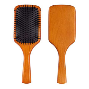 wooden bristle hair brush