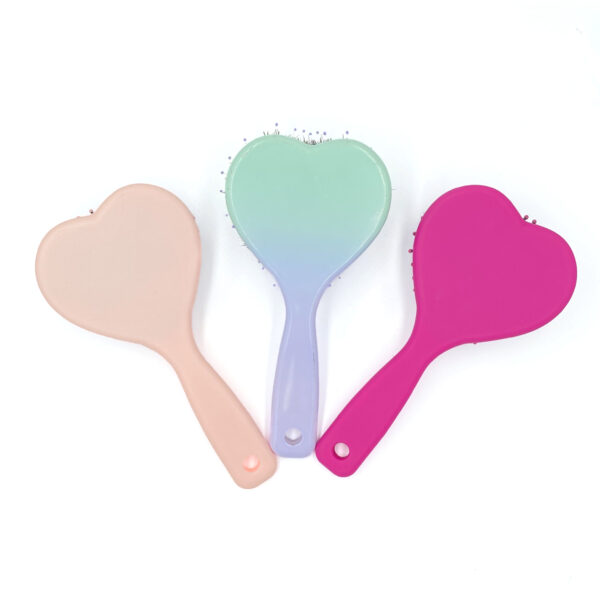 heart shape paddle hair brush