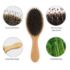 Boar Bristle Wooden Paddle Hair Brush