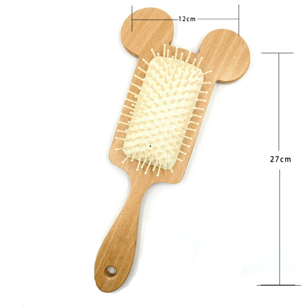 Cartoon Shape Wooden Paddle Hair Brush