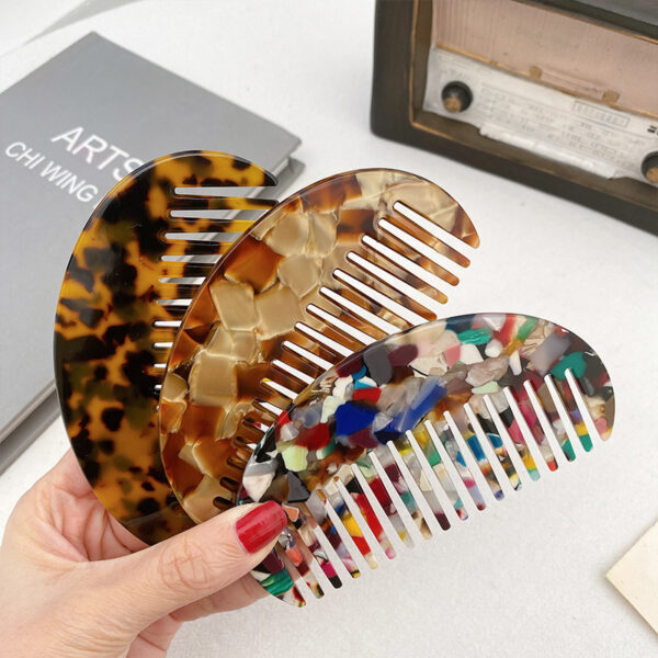 Semicircular Acetate Hair Comb