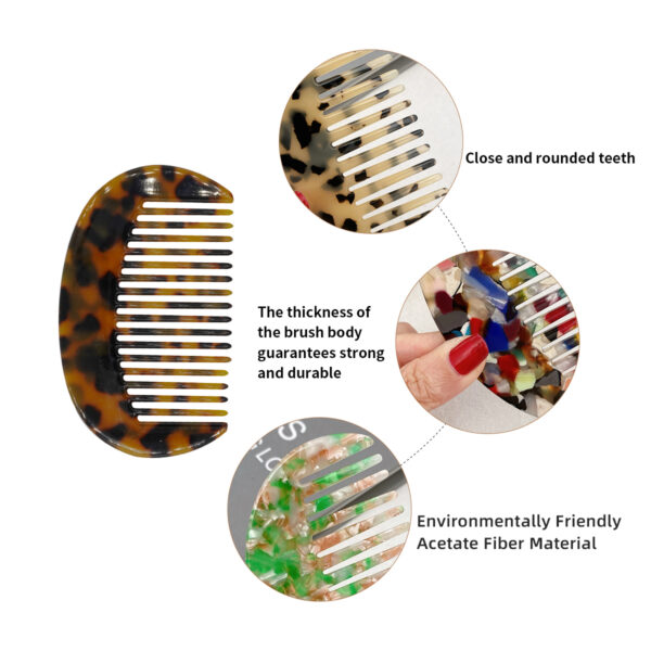 Semicircular Acetate Hair Comb