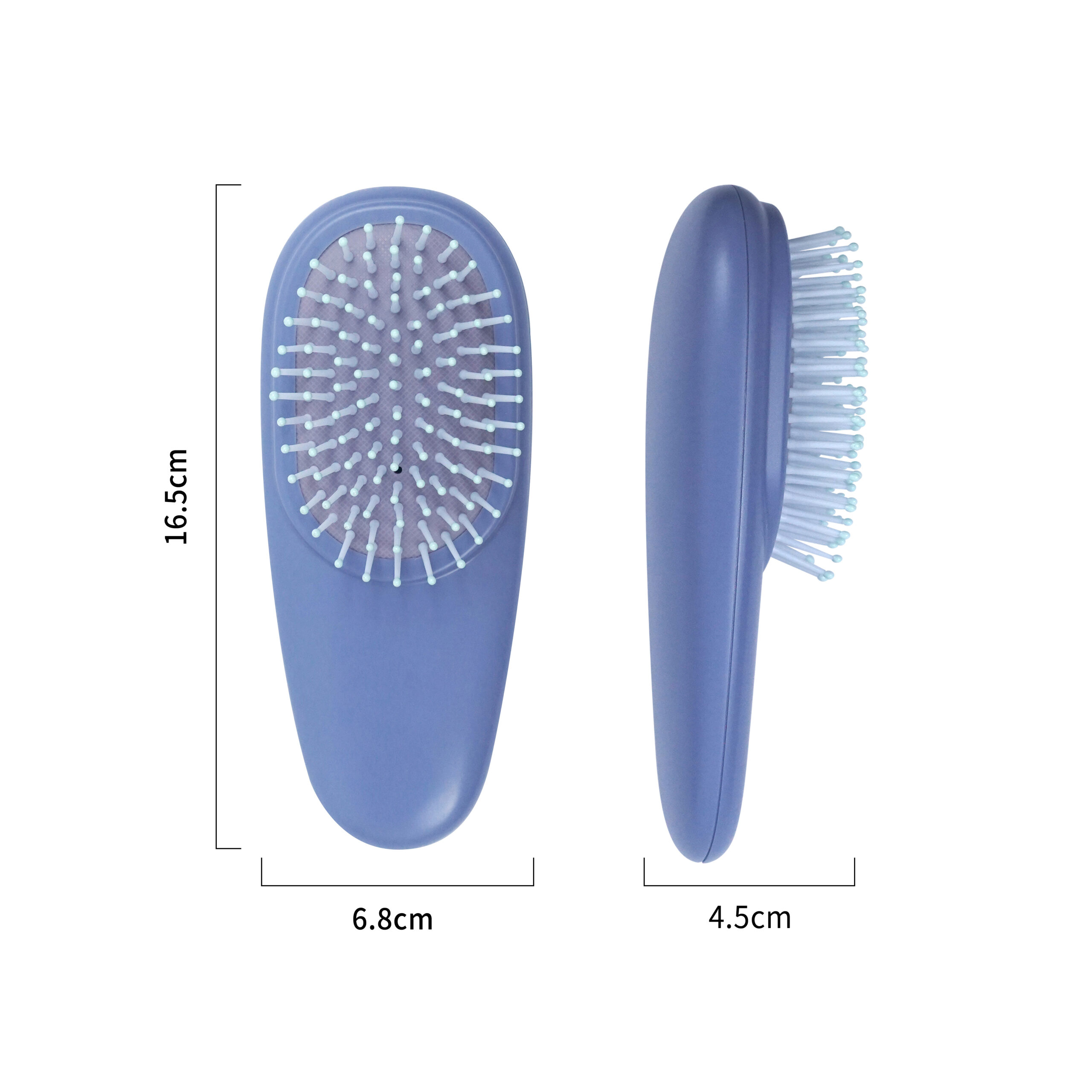 Portable Blue Paddle Hair Brush