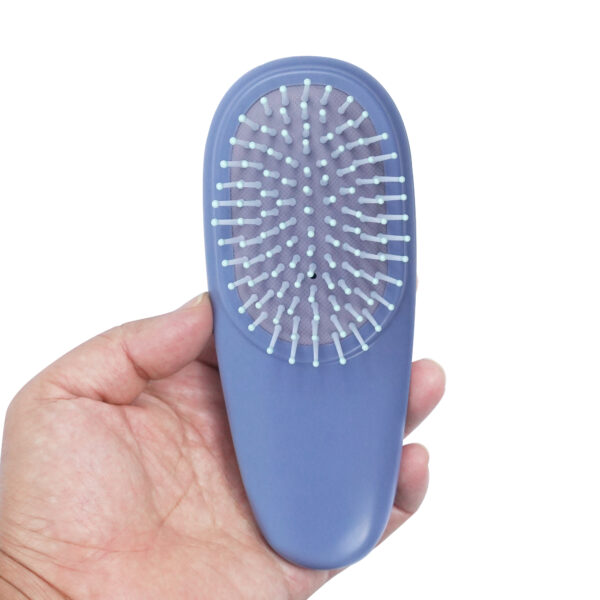 Portable Blue Paddle Hair Brush