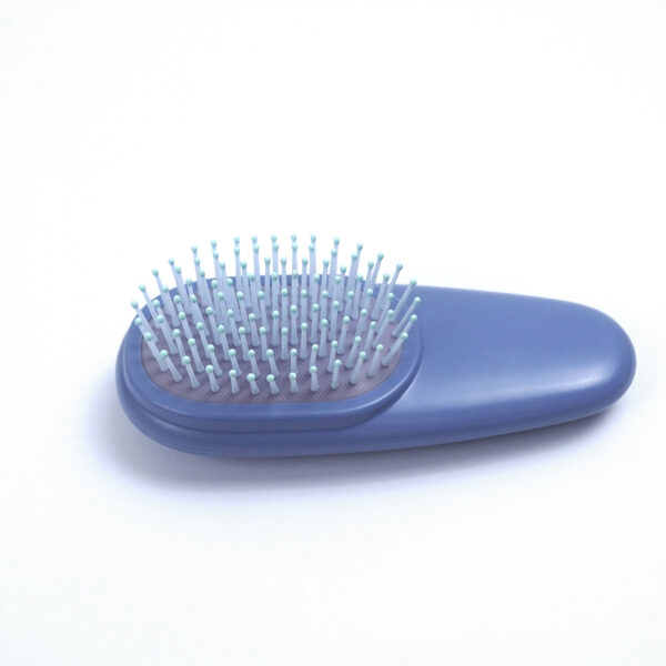 Portable Blue Paddle Hair Brush