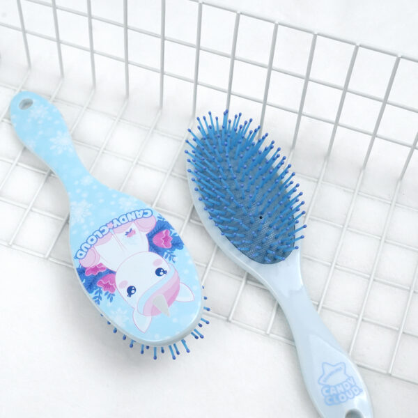 Bule Cartoon Pattern Paddle Hair Brush