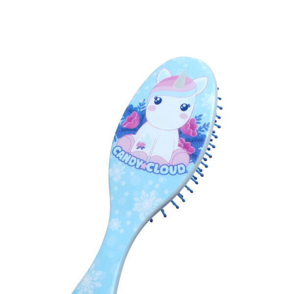 Bule Cartoon Pattern Paddle Hair Brush