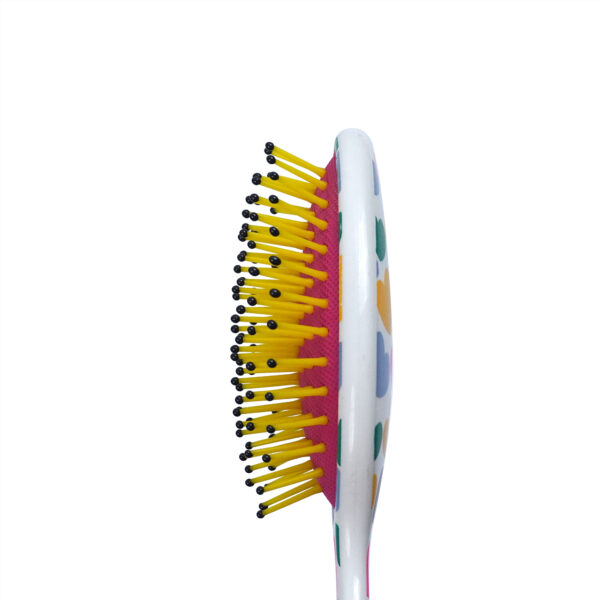 Colorful Hearts Paddle Hair Brush