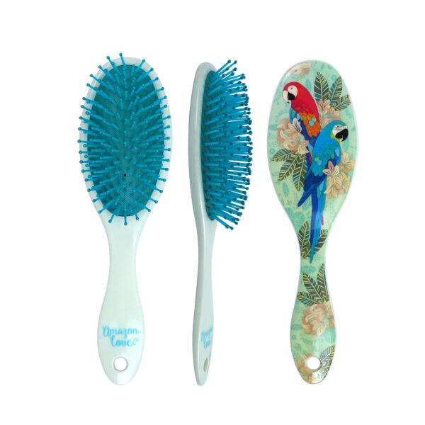 Parrot Pattern Paddle Hair Brush