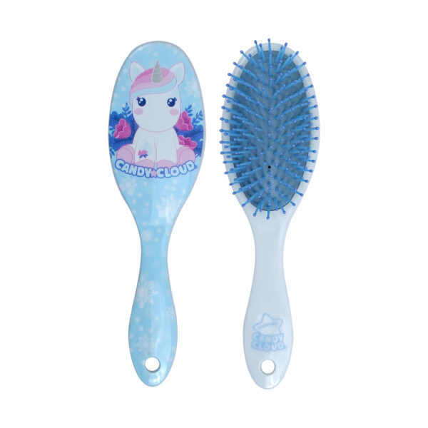 Bule Cartoon Pattern Paddle Hair Brush