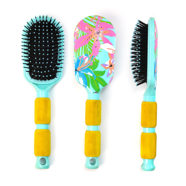 Thermal transfer printing paddle hairbrush