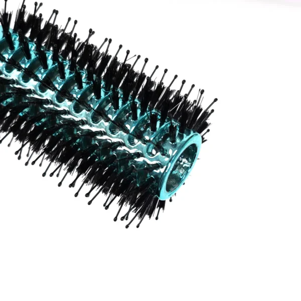 Ventilated Hollow Heat-Resistant Cyan Round Hair Brush Detangling Styling Tool for All Hair Types - Image 3