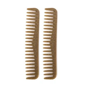 Fine-Tooth Coconut Fiber Plastic Barber Comb with Dual-Sided Teeth Design