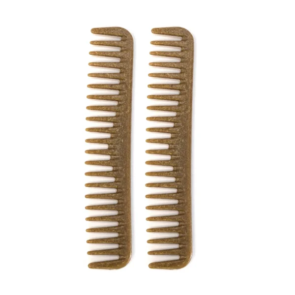 Fine-Tooth Coconut Fiber Plastic Barber Comb with Dual-Sided Teeth Design