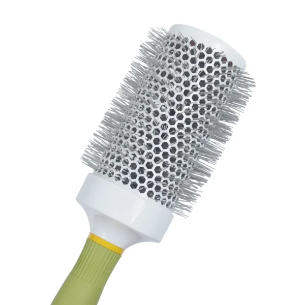 Green Handle White Vented Barrel Round Brush - Image 3
