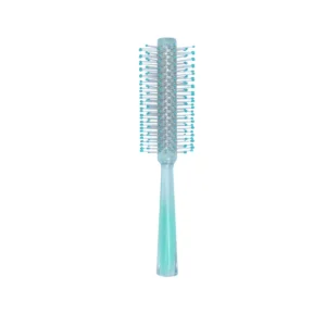Jelly Colored Solid Barrel Round Brush Set with Purple Green and Blue Handles