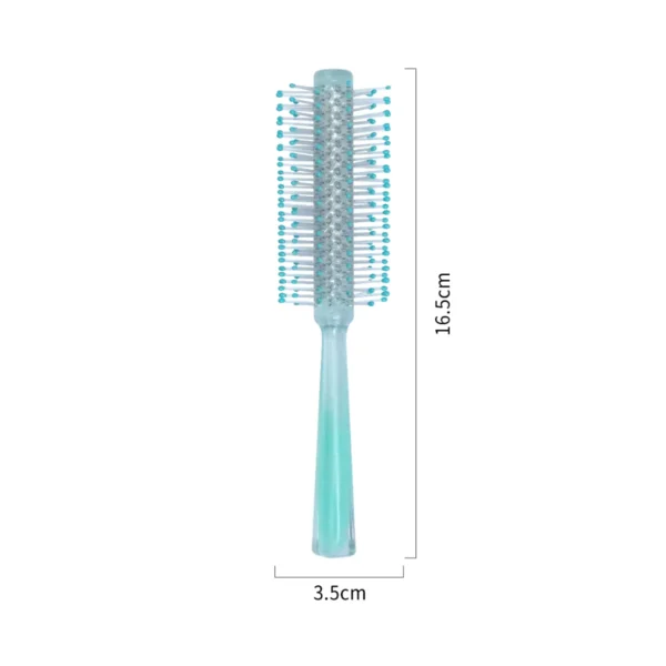 Jelly Colored Solid Barrel Round Brush Set with Purple Green and Blue Handles - Image 3