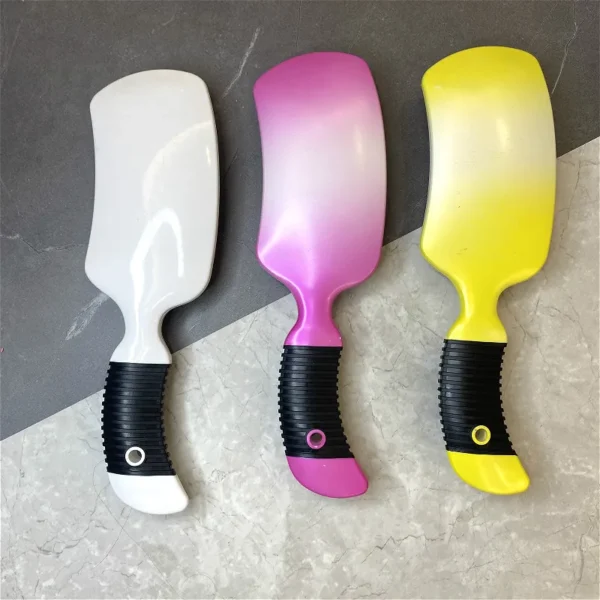 Ergonomic Paddle Hair Brush with Soft-Touch Handle and Vibrant Finish - Image 2