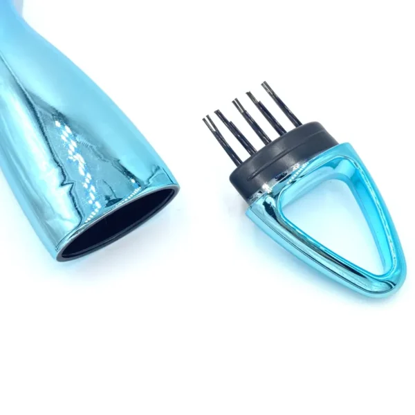Vibrant Holographic Flat Paddle Straightening Brush with Detachable Multi-Tine Styling Tool - Image 4