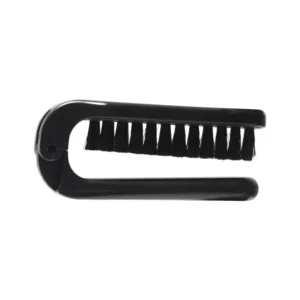 Black Bristle Folding Hair Brush with Ergonomic Handle and Travel Lock