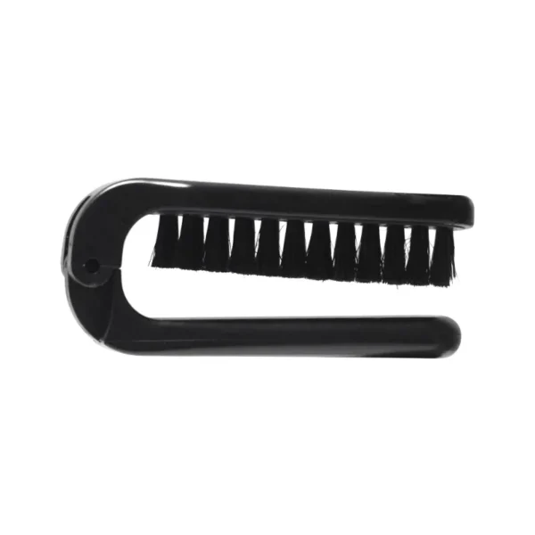 Black Bristle Folding Hair Brush with Ergonomic Handle and Travel Lock
