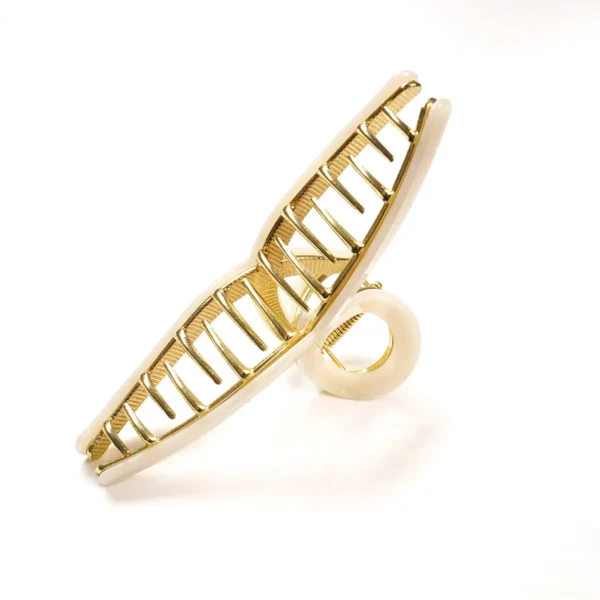 Golden Elegance Hair Claw Clip - Image 2