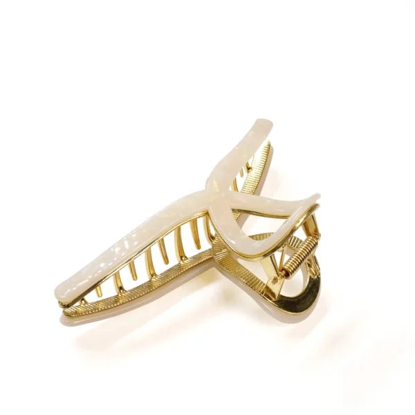 Golden Elegance Hair Claw Clip - Image 3