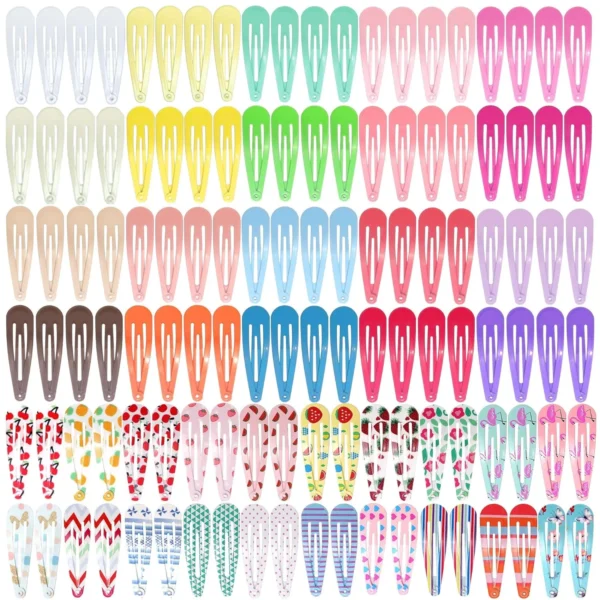Vibrant 2-Inch Snap Hair Clips in Candy Colors - Image 3
