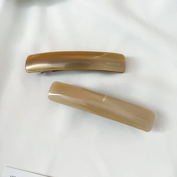Stylish Spring Hair Clips in Acetate Single-Bar Design - Image 4