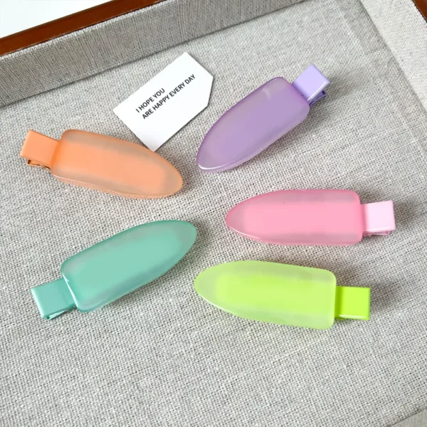 Chic No Crease Hair Clips in Jelly Translucent Colors