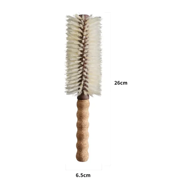 Classic Round Hair Brush with Oak Cork Handle - Image 3