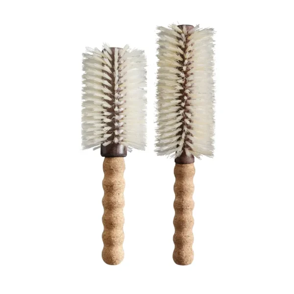 Classic Round Hair Brush with Oak Cork Handle - Image 2