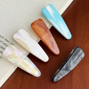 Teardrop Acetate Hair Clip with Mini Duckbill Design