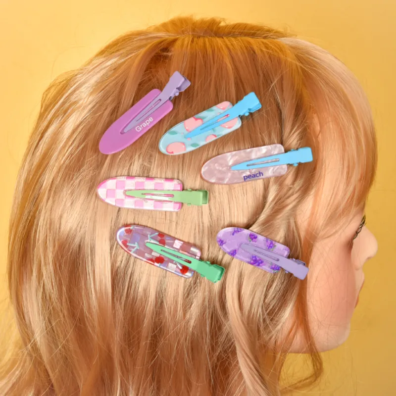 Jelly-Colored No-Crease Acetate Hair Clip - Image 3