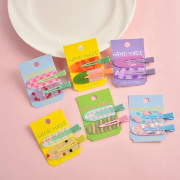 Jelly-Colored No-Crease Acetate Hair Clip - Image 2