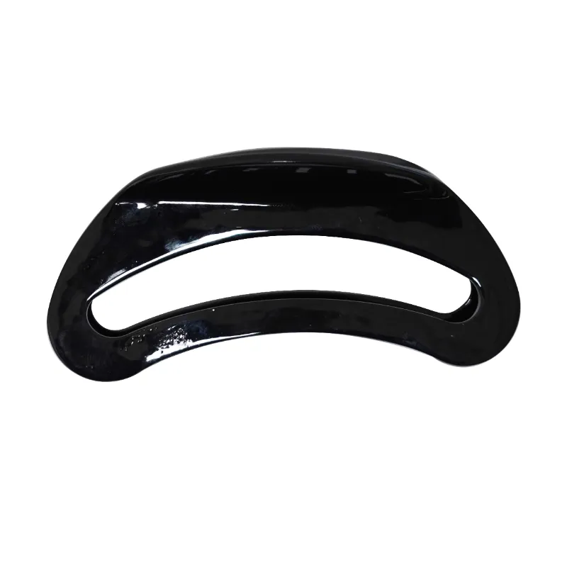 Elegant Glossy Black Crescent Hair Claw - Image 2