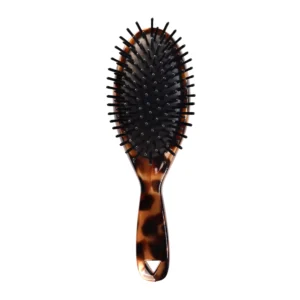Classic Tortoiseshell Acetate Paddle Hair Brush with Detangling Bristles