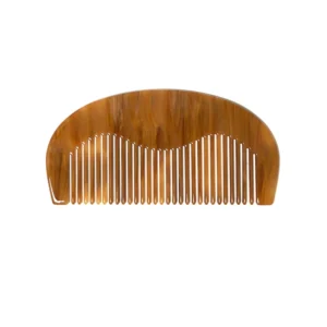 Honey Amber Marbled Half-Moon Acetate Hair Comb, 13x6.5cm