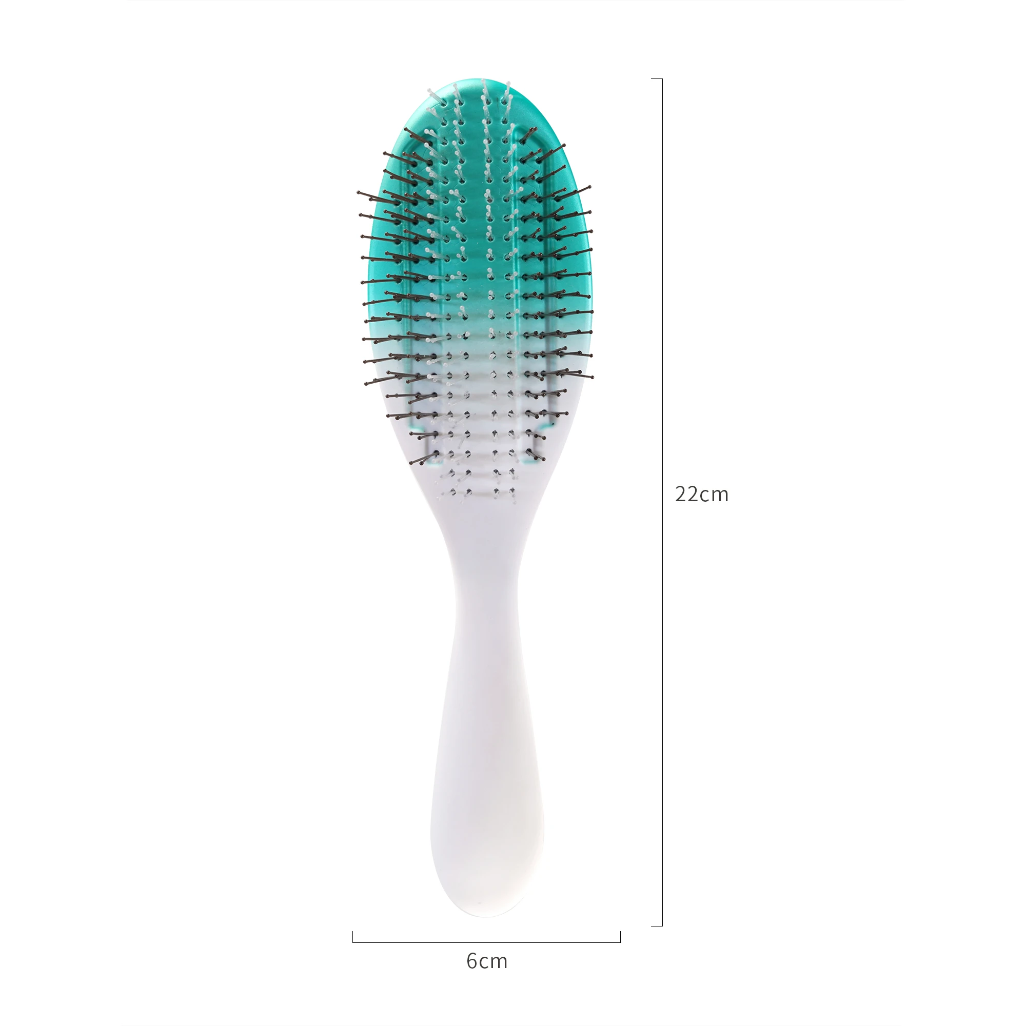 Teal Gradient Pearlescent Paddle Hair Brush, 22x6cm - Image 2