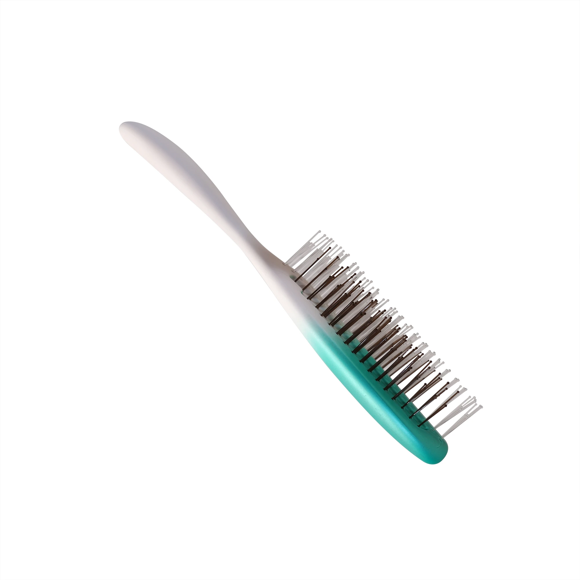 Teal Gradient Pearlescent Paddle Hair Brush, 22x6cm - Image 3