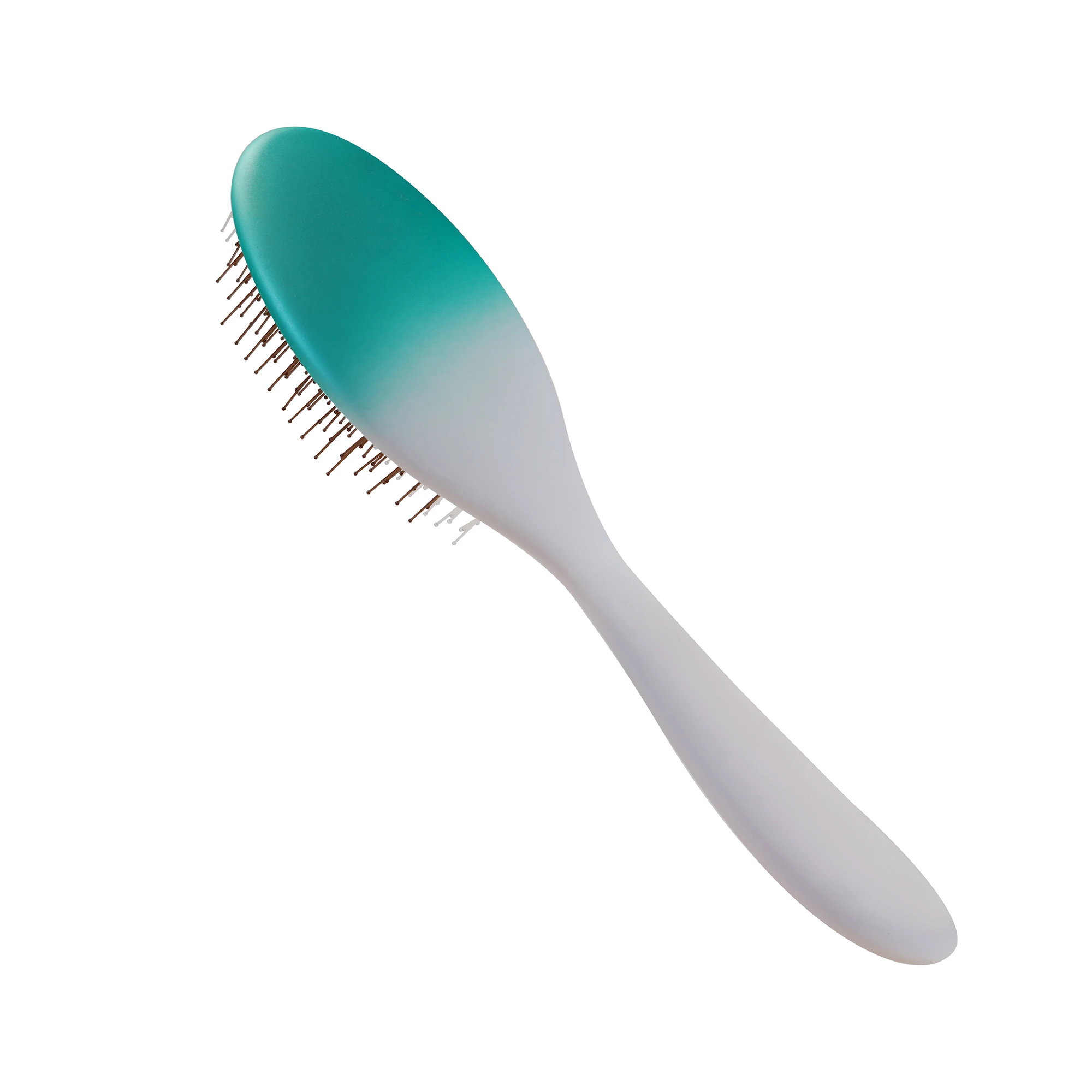Teal Gradient Pearlescent Paddle Hair Brush, 22x6cm - Image 4