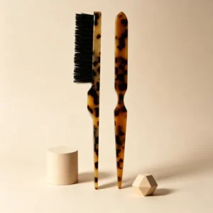 Classic Tortoiseshell Acetate Rat Tail Edge Brush, 215x15mm