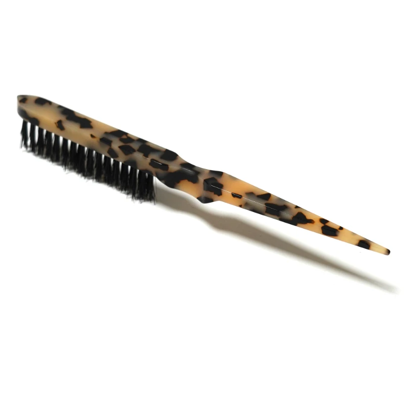 Classic Tortoiseshell Acetate Rat Tail Edge Brush, 215x15mm - Image 3
