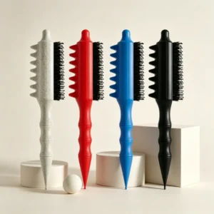 Eco-Friendly Dual-Sided 3-in-1 Detangling & Edge Brush, 260x55mm