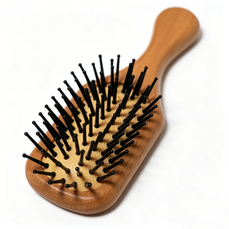 Natural Beech Wood Scalp Massage Paddle Hair Brush, 240x80mm - Image 3