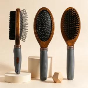 Premium Dark Wood Dual-Sided Paddle Hair Brush, 238x67mm