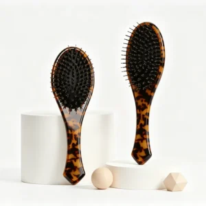 Classic Tortoiseshell Acetate Pneumatic Cushion Brush & Teasing Brush Set