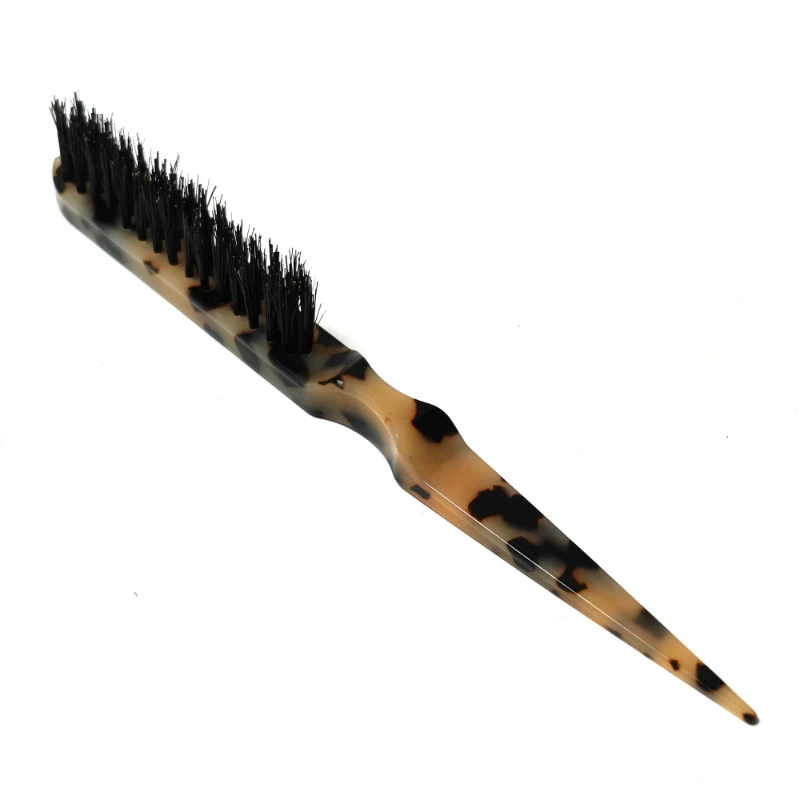 Classic Tortoiseshell Acetate Rat Tail Edge Brush, 215x15mm - Image 3