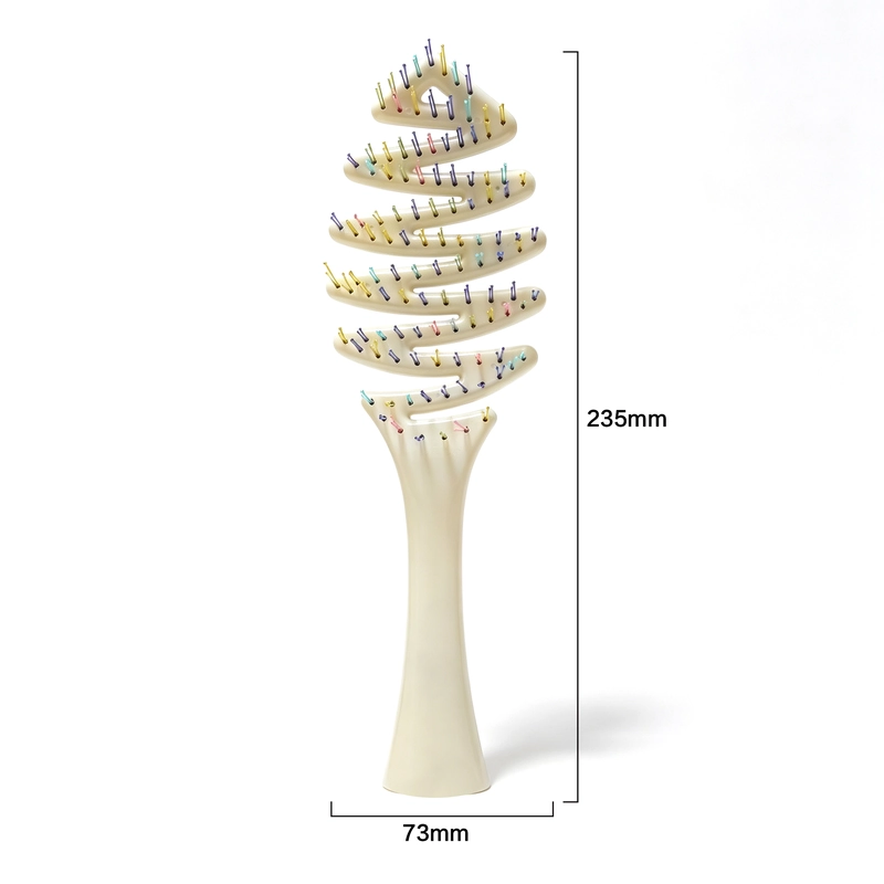Ivory Spiral Wave Detangling Hair Brush, 235x73mm - Image 2