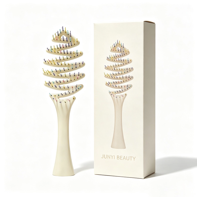 Ivory Spiral Wave Detangling Hair Brush, 235x73mm - Image 4